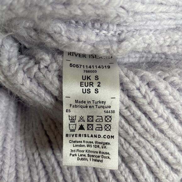 RIVER ISLAND Women's Cropped Cardigan Purple Size Small with FLAW - Picture 7 of 9